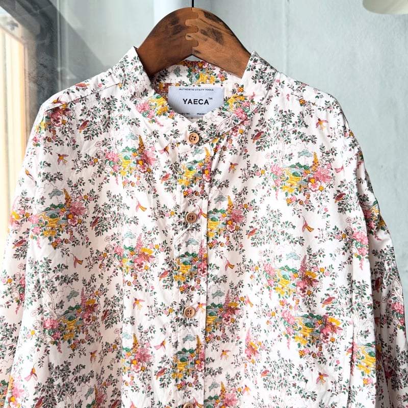 YAECA [WOMENS] CANVAS DESIGN スタンドカラーシャツ (MINIAT
