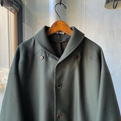 AURALEE 　LIGHT MELTON HOODED LINER COAT