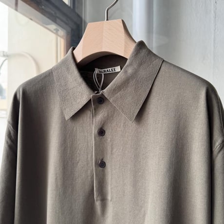 AURALEE　GIZA HIGH GAUGE KNIT POLO