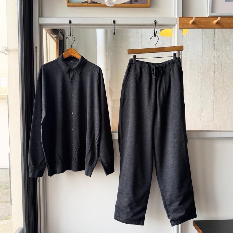 COMOLI 25AW ウールニットテーパードパンツ チャコール COMOLI 25AW ウールニットテーパードパンツ チャコール COMOLI (コモリ