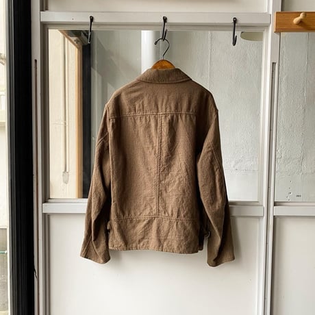 COMOLI 　KHAKI縮絨ウール ジップショートジャケット
