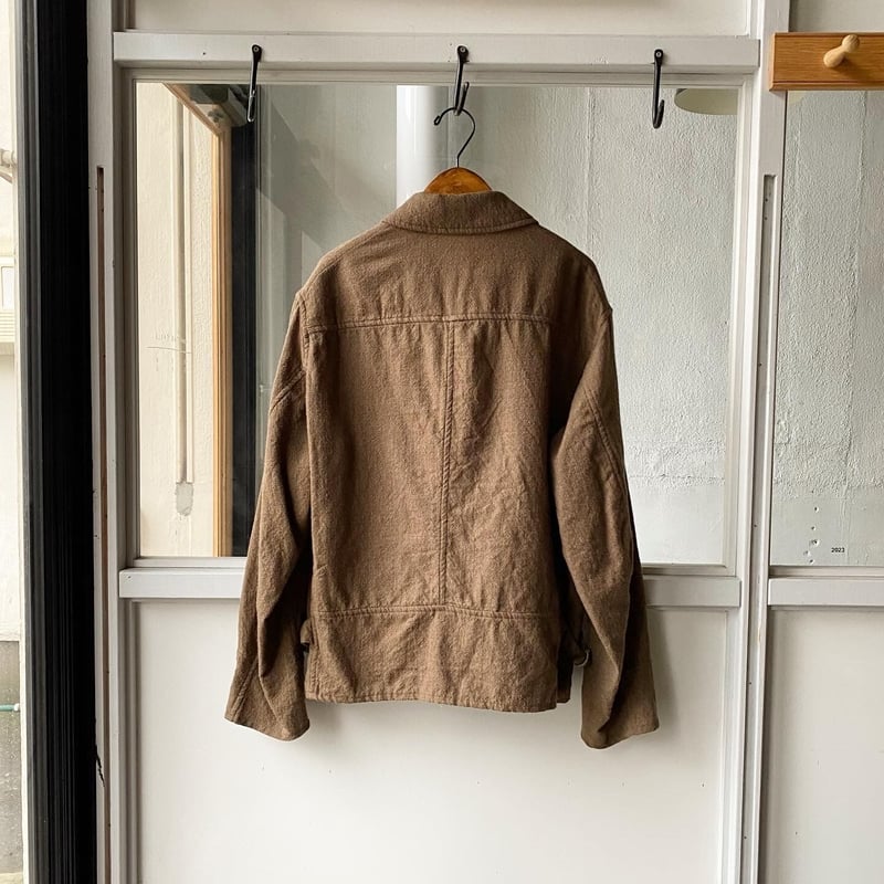 COMOLI KHAKI縮絨ウール ジップショートジャケット | Less COMOLI KHAKI縮絨ウール ジップショートジャケット | Less