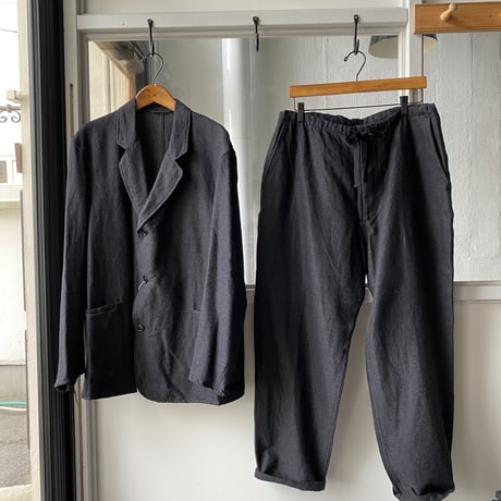 COMOLI ウールシルク ドローストリングパンツ