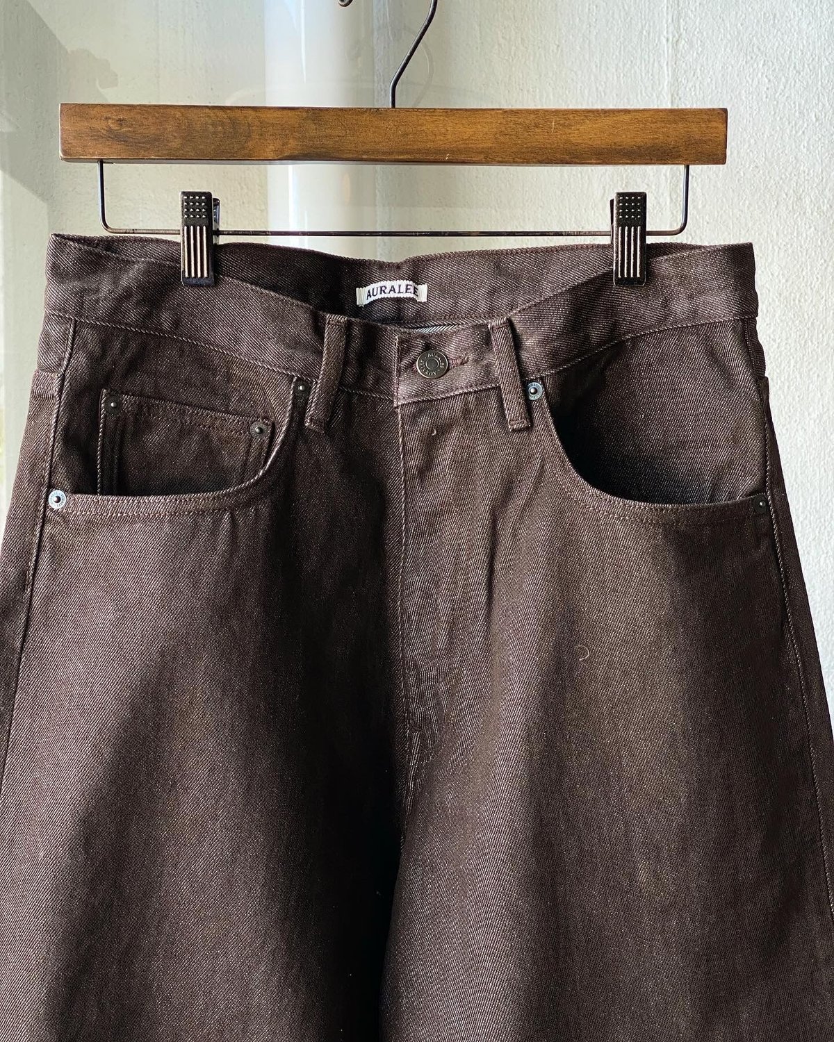 AURALEE HARD TWIST DENIM WIDE PANTS | Less H AURALEE HARD TWIST DENIM WIDE PANTS | Less H