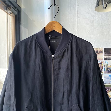 COMOLI　リネンWクロス ジップブルゾン