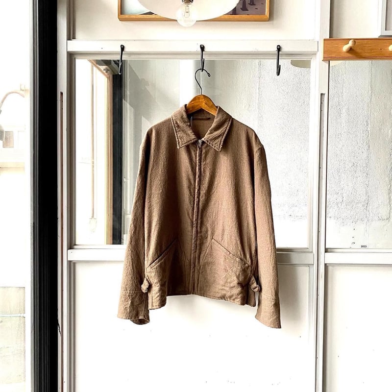 COMOLI KHAKI縮絨ウール ジップショートジャケット | Less COMOLI KHAKI縮絨ウール ジップショートジャケット | Less