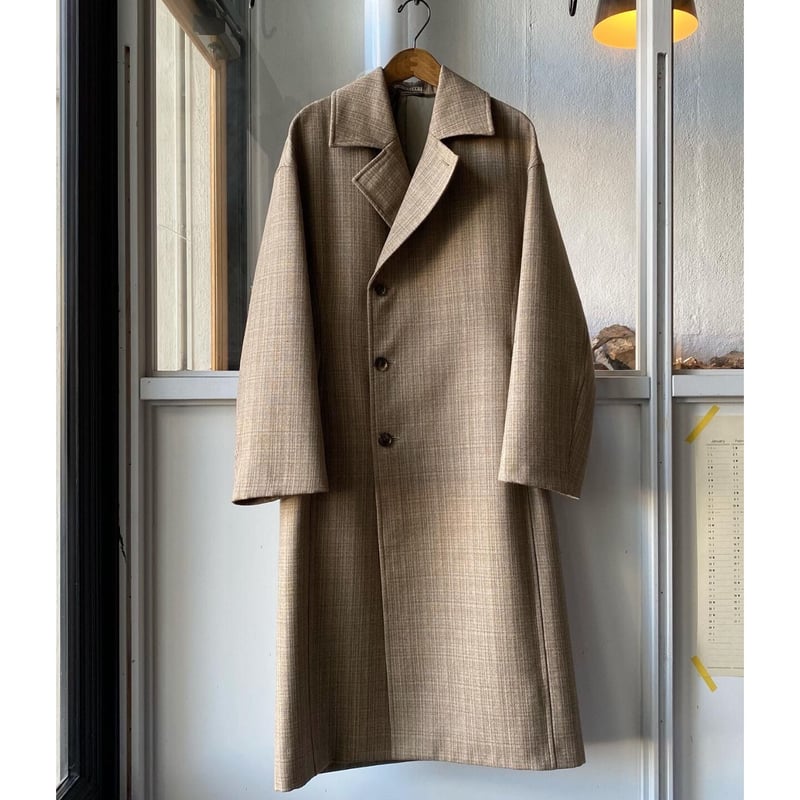 AURALEE BLUEFACED WOOL DOUBLE CLOTH COAT A20...