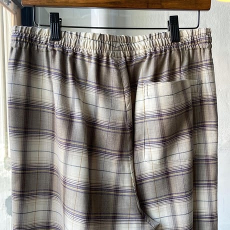 AURALEE 　SUPER LIGHT WOOL CHECK EASY SLACKS