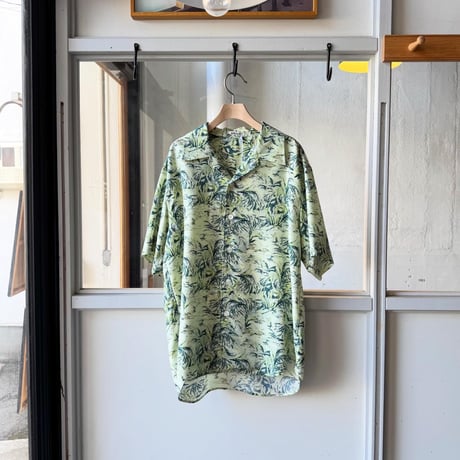 AURALEE　PRINTED AIRY SILK HALF-SLEEVED SHIRT