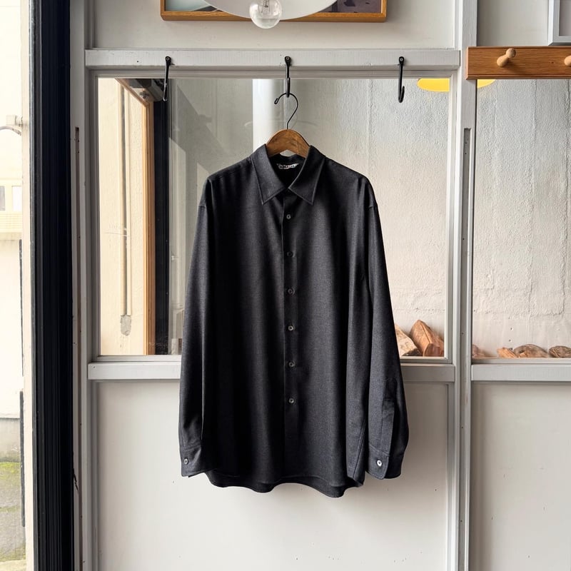 AURALEE SUPER LIGHT WOOL SHIRT | Less Higashikawa