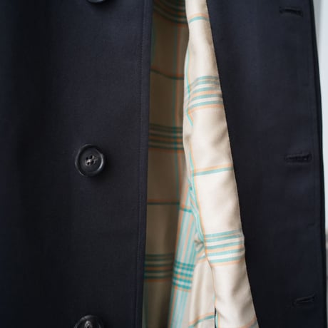 AURALEE  COTTON SILK GABADINE LONG SOUTIEN COLLAR COAT (Mens)
