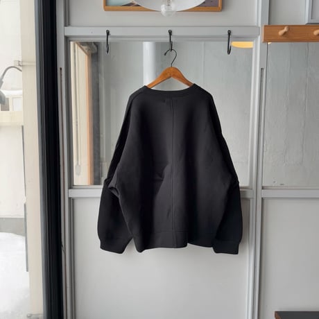 ssstein　  COTTON DOUBLE KNIT TUCKED CREW NECK LS