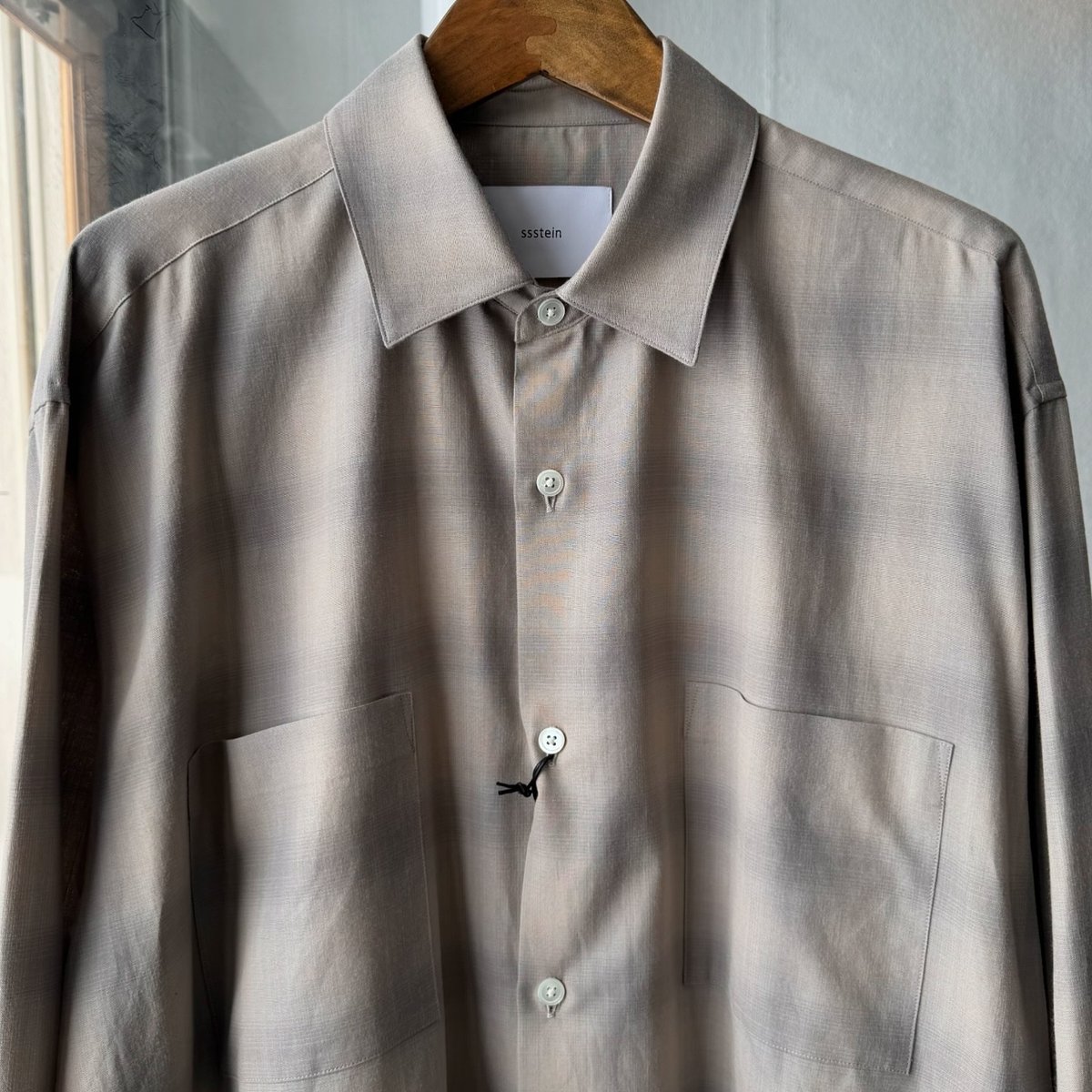 ssstein C/R CHECK OVERSIZED DOWN PAT SHIRT |