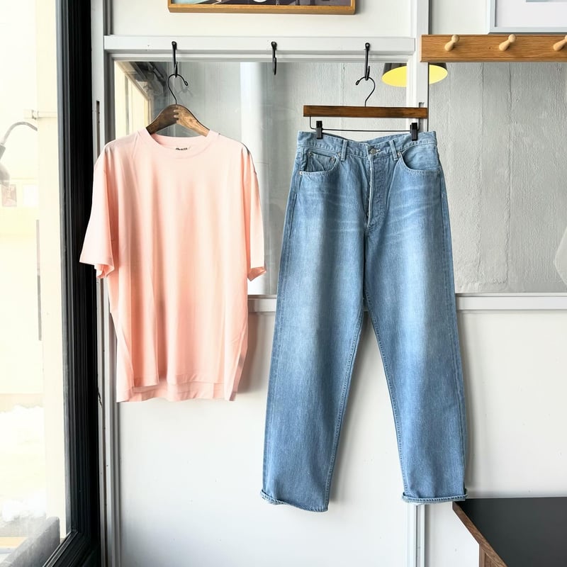 AURALEE SUPER SOFT WOOL JERSEY TEE | Less Higa AURALEE SUPER SOFT WOOL JERSEY TEE | Less Higa