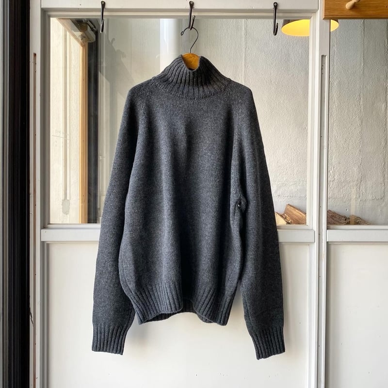 stein EX FINE LAMBS LOOSE HIGH NECK KNIT L stein EX FINE LAMBS LOOSE HIGH NECK KNIT L