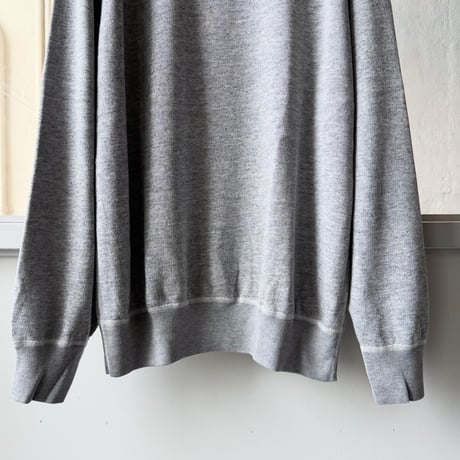 COMOLI　グレー裏毛 クルーネック