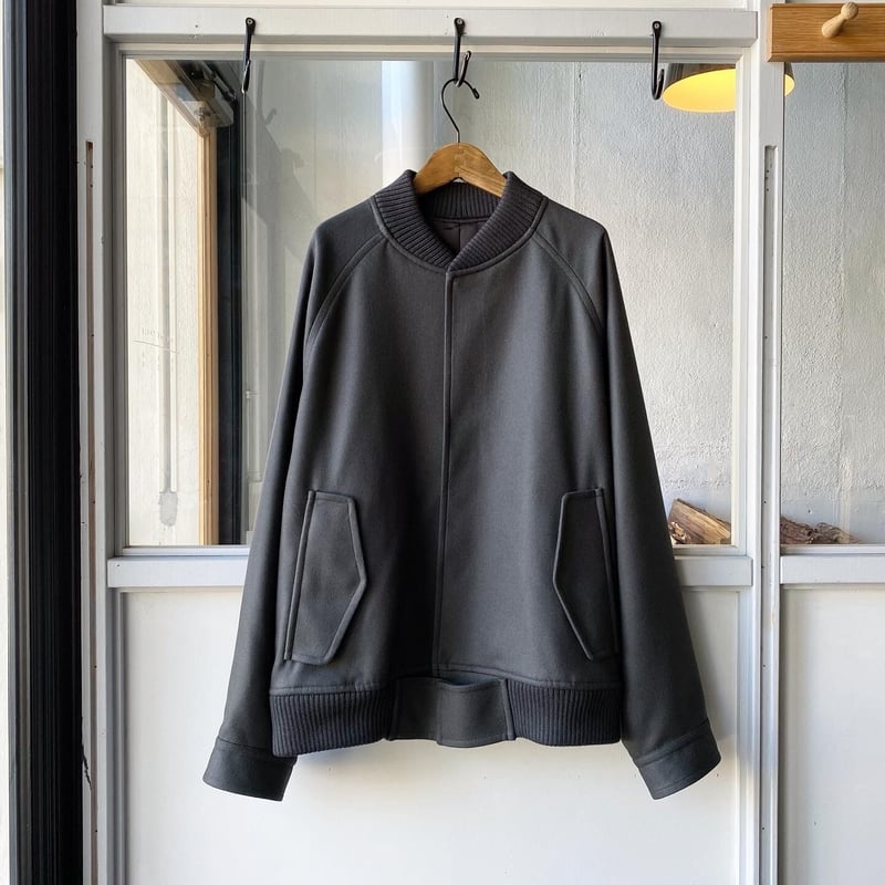 stein OVERSIZED Studium Jacket M スタジャン stein(シュタイン)/OVERSIZED MELTON STUDIUM JACKET/Black 通販