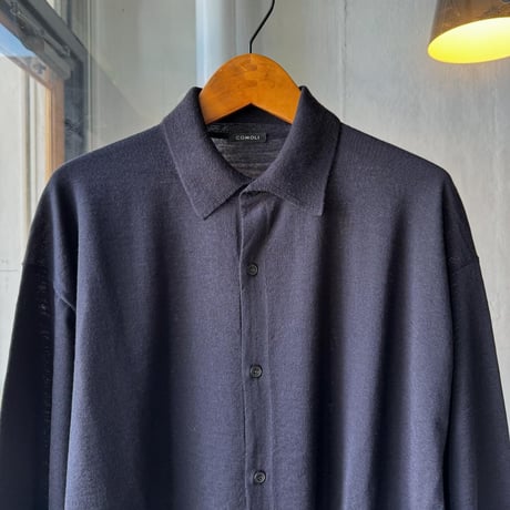 COMOLI　ウール 衿付きカーディガン