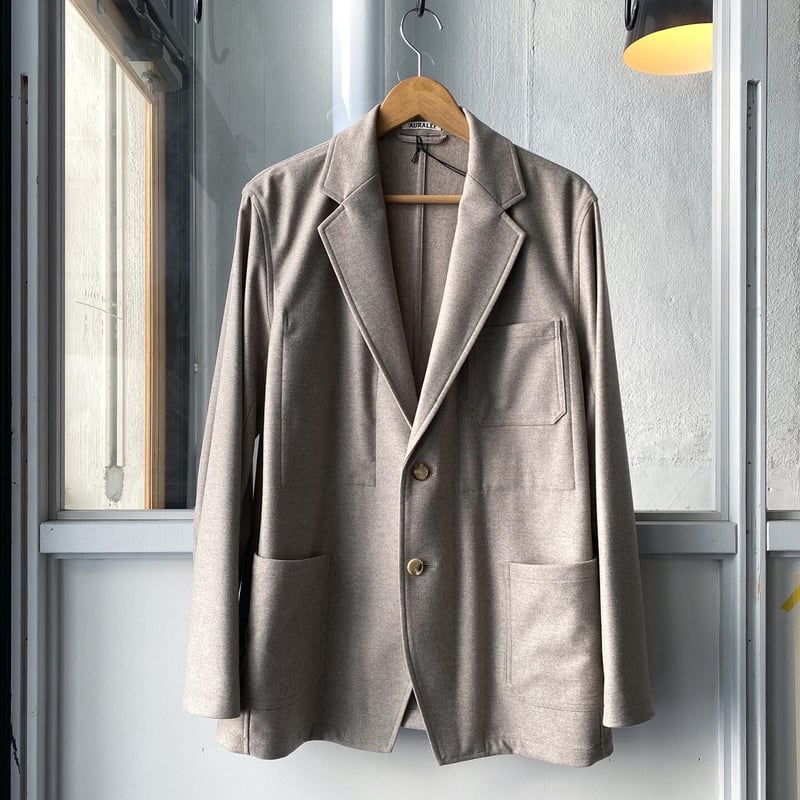 AURALEE WOOL FULLING FLANNEL JACKET A20AJ01CF AURALEE WOOL FULLING FLANNEL JACKET A20AJ01CF