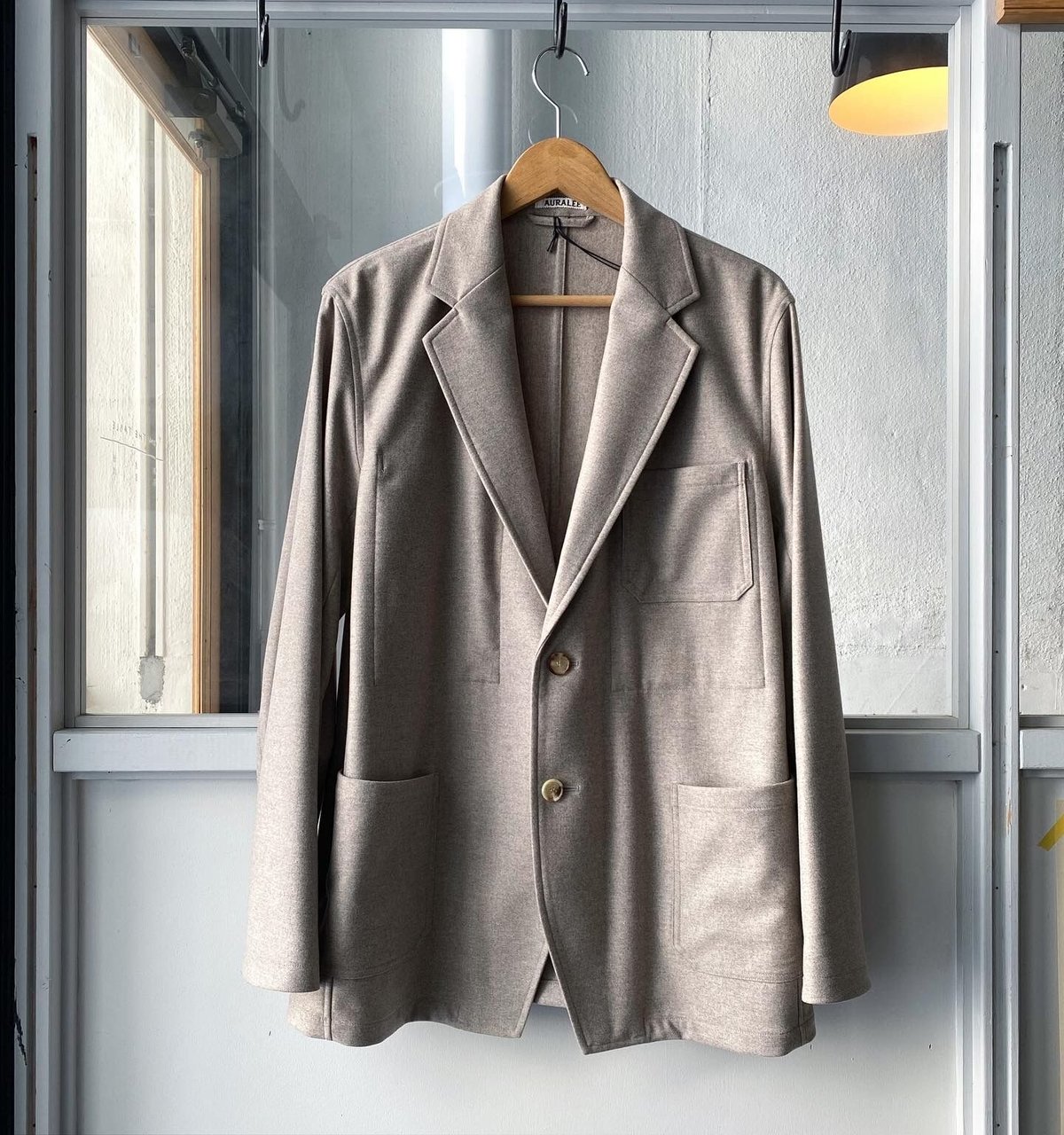 AURALEE WOOL FULLING FLANNEL JACKET A20AJ01CF