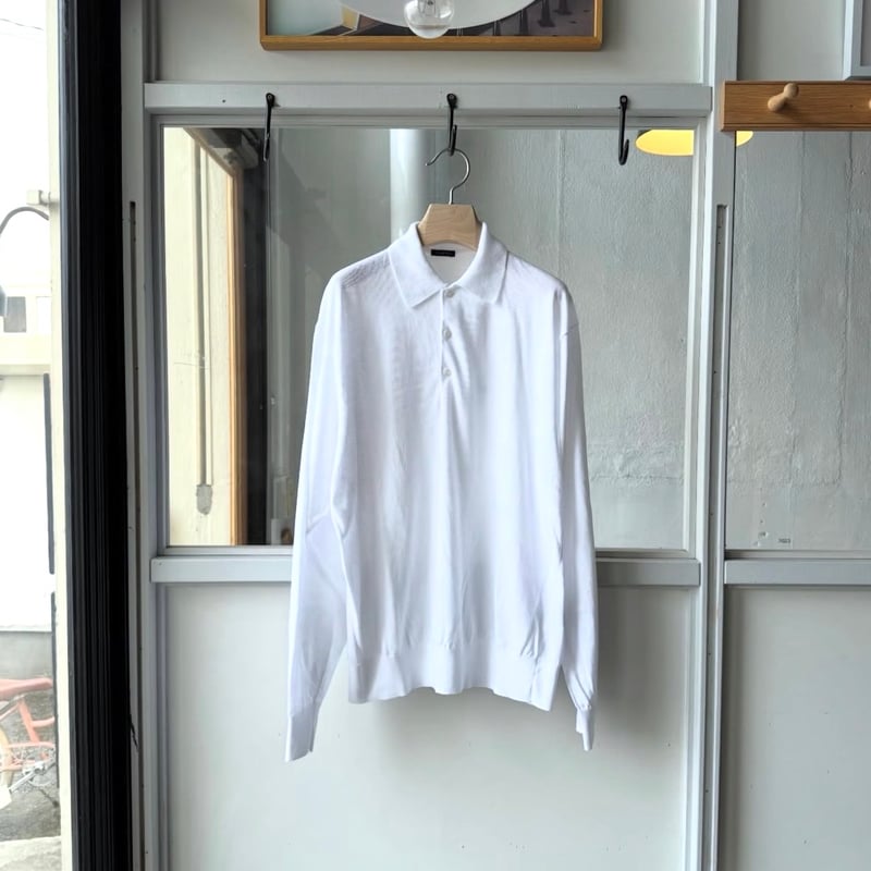 COMOLI コットン ニットポロ | Less Higashikawa