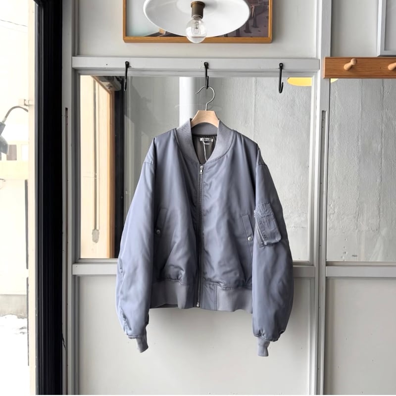 AURALEE HIGH DENSITY SILK TWILL FLIGHT BLOUSON