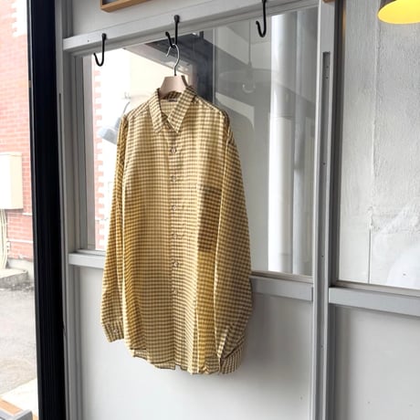 AURALEE　AIRY LIGHT COTTON CHECK BIG SHIRT