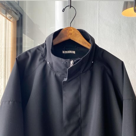 AURALEE  WOOL MAX CANVAS HOODED BLOUSON