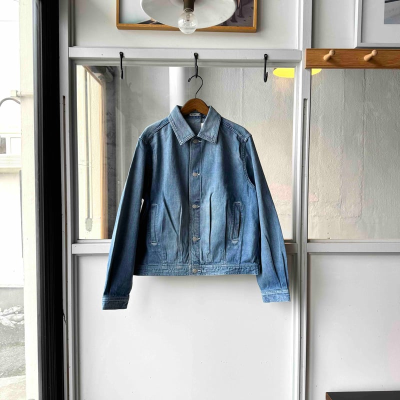 AURALEE SELVEDGE FADED LIGHT DENIM BLOUSON | Le AURALEE SELVEDGE FADED LIGHT DENIM BLOUSON | Le
