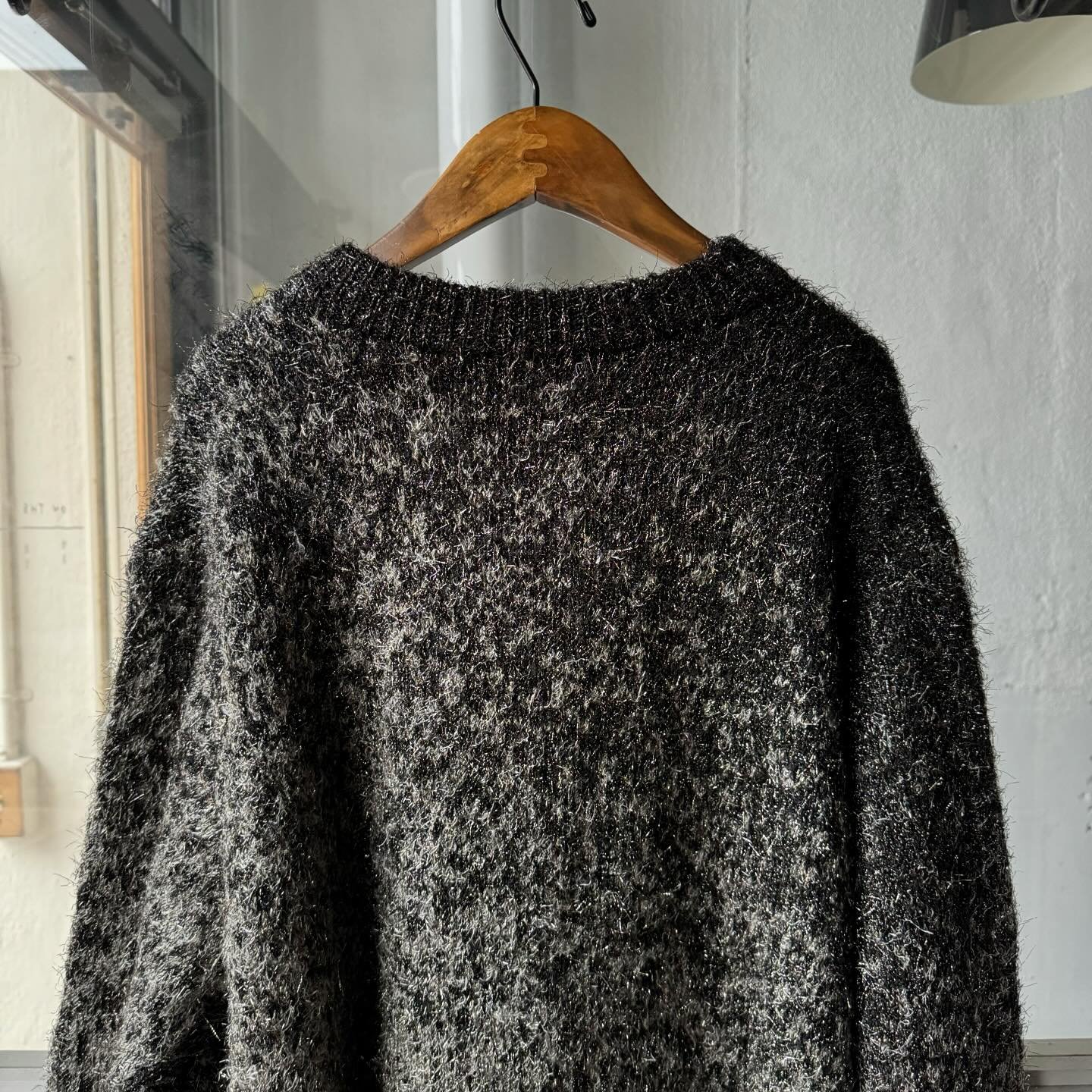 ssstein GLITTER FUR KNIT GRADATION CARDIGAN |