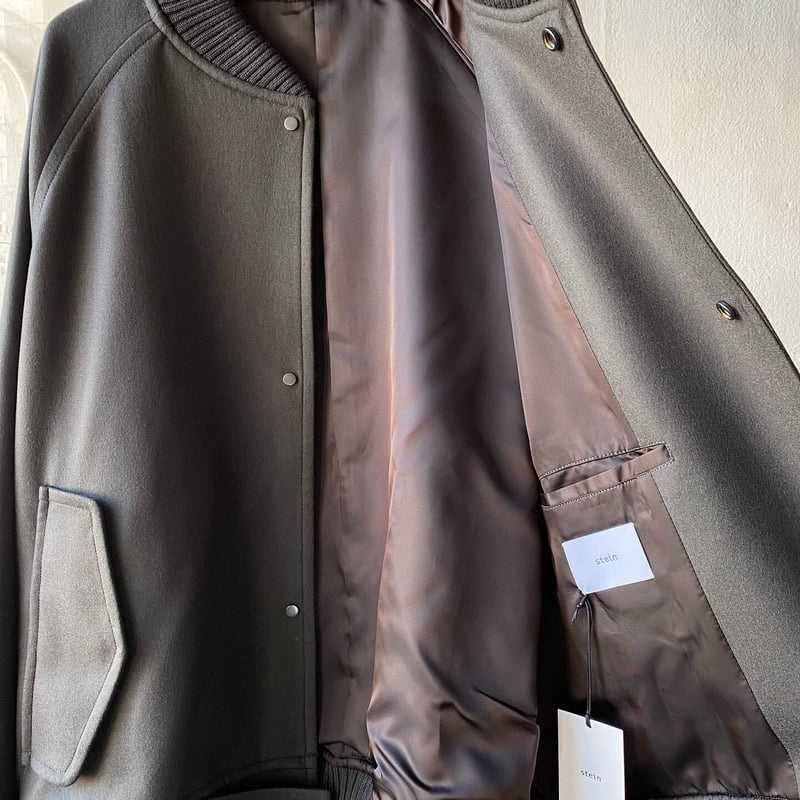 stein OVERSIZED MELTON STUDIUM JACKET - S stein OVERSIZED MELTON STUDIUM JACKET - S