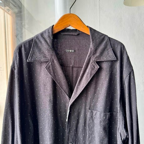 COMOLI　シルクノイル ドット シャツジャケット