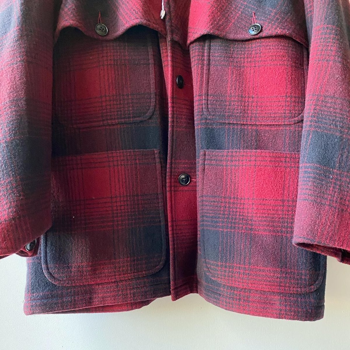 COMOLI ナッピングウール チェック マッキノウクルーザー | Less