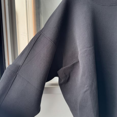 ssstein　  COTTON DOUBLE KNIT TUCKED CREW NECK LS