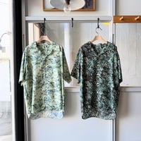 AURALEE　PRINTED AIRY SILK HALF-SLEEVED SHIRT