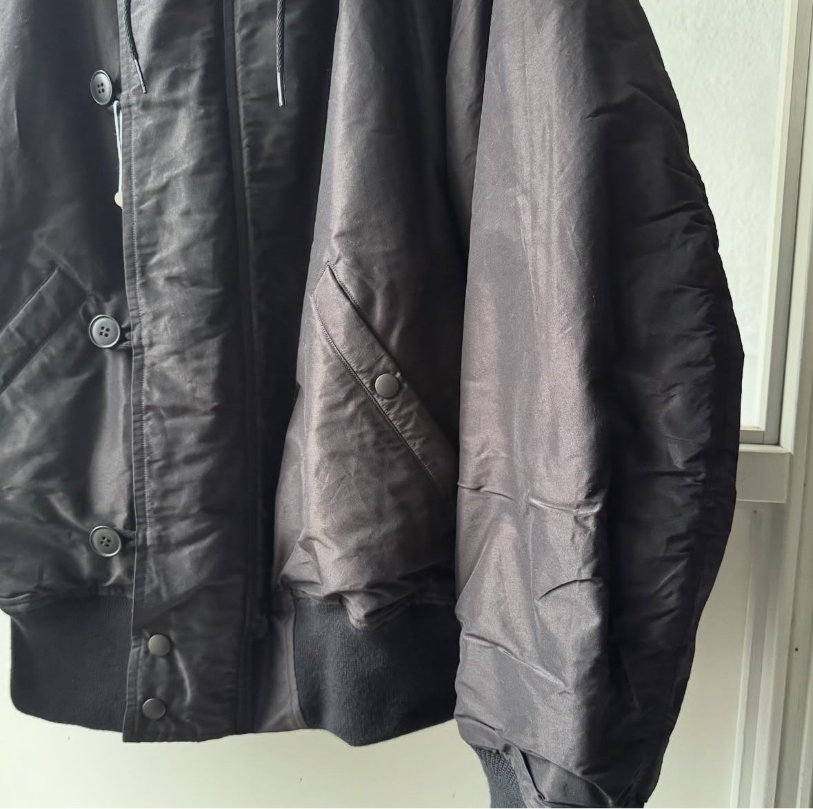 comoli コットンシルクミリタリージャケット　black サイズ3 COMOLI(コモリ) コットンシルク トラックジャケット A03-04004 A03