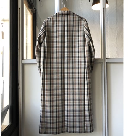 AURALEE  DOUBLE FACE CHECK CHESTERFIELD COAT  (Womens)