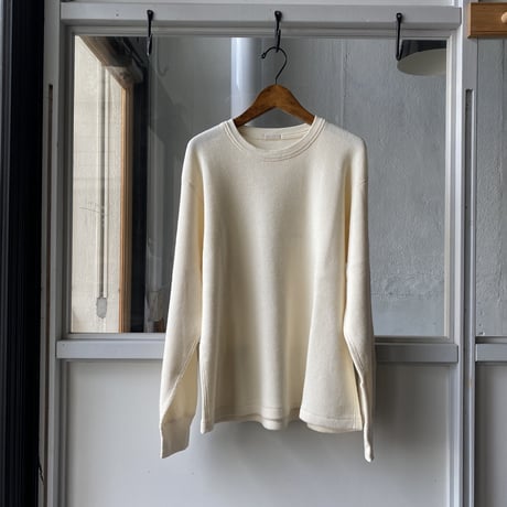 COMOLI  C/W ワッフル長袖クルー