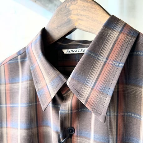 AURALEE　SUPER LIGHT WOOL CHECK SHIRT