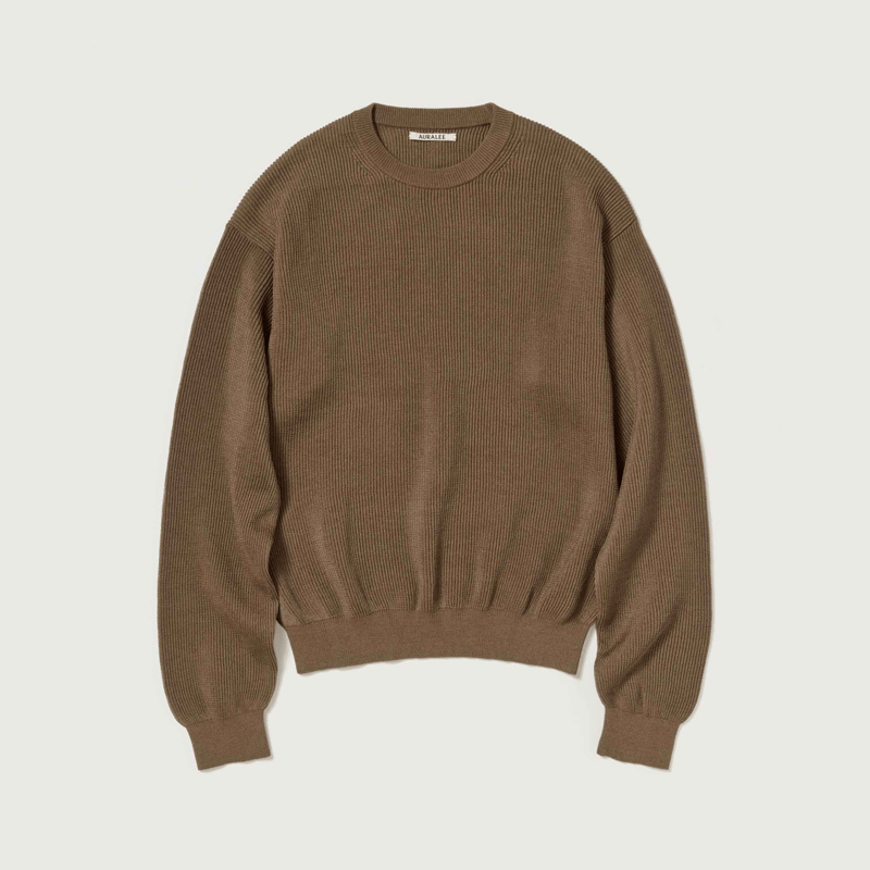 AURALEE FLAT YARN RIB KNIT P/O | Less Higashikawa