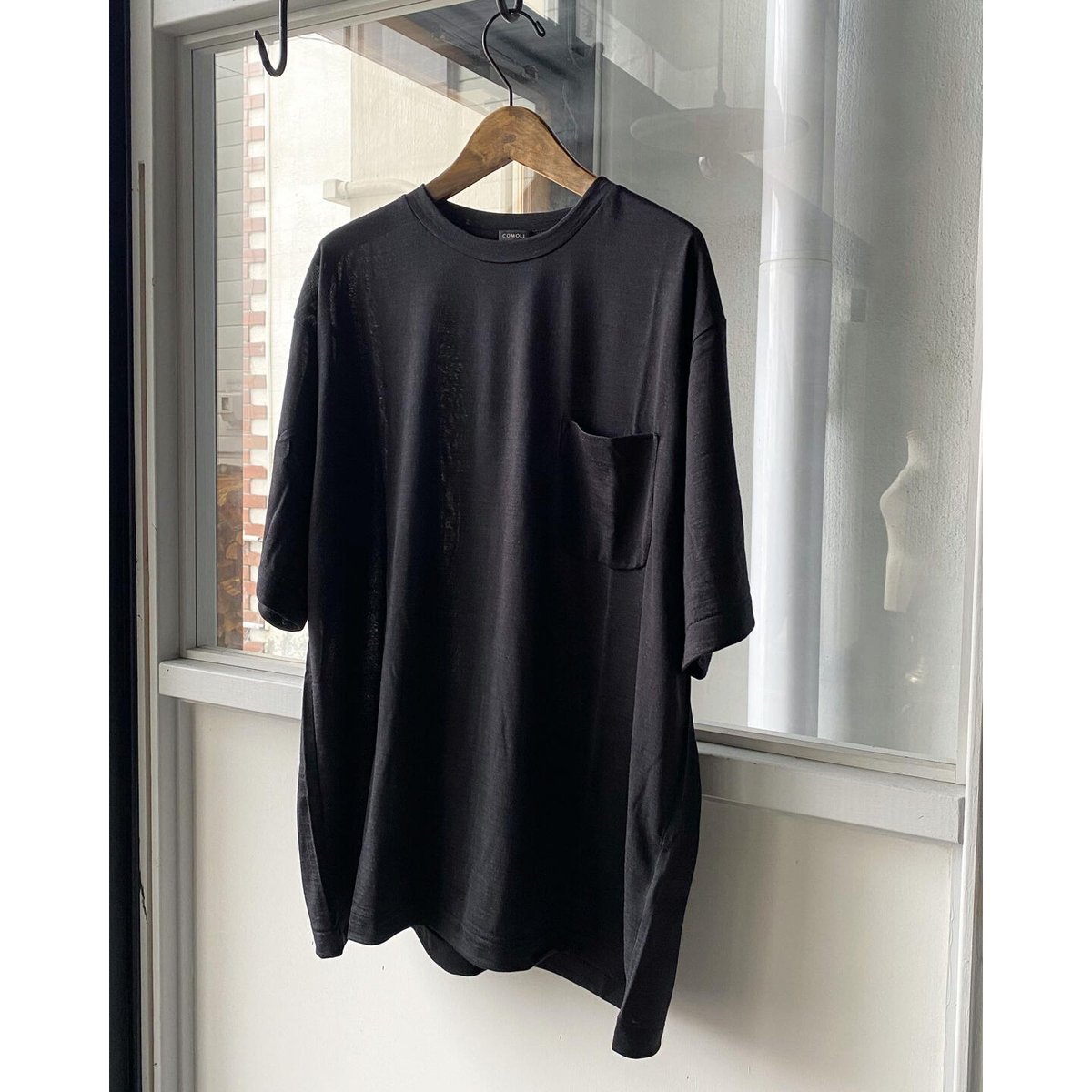COMOLI 23SS ウール天竺 Tシャツ/半袖T ストライプ - メルカリ