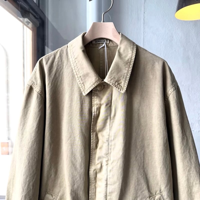 AURALEE GARMENT-DYED FINX LIGHT CHINO BLOUSON |