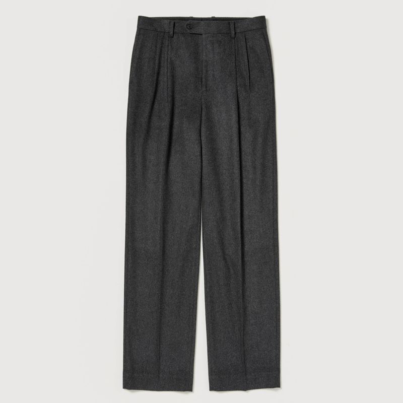 【新品】オーラリー　カシミヤモールスキンツータックスラックス CASHMERE MOLESKIN TWO-TUCK SLACKS - AURALEE Official Website