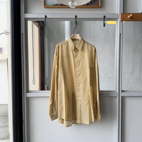 AURALEE　AIRY LIGHT COTTON CHECK BIG SHIRT