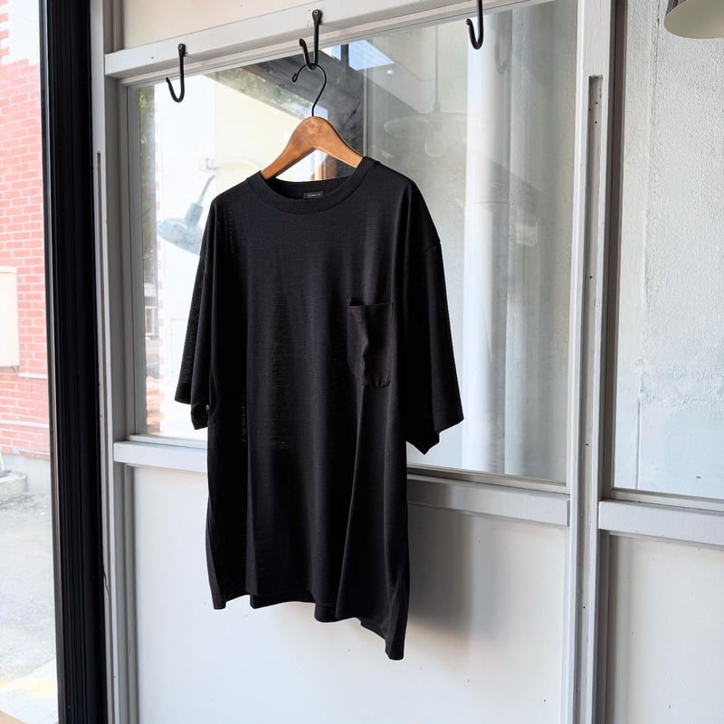 COMOLI コモリ サマーウール 半袖Tシャツ チャコール COMOLI サマーウール 半袖 Tシャツ , Charcoal – Navyblue