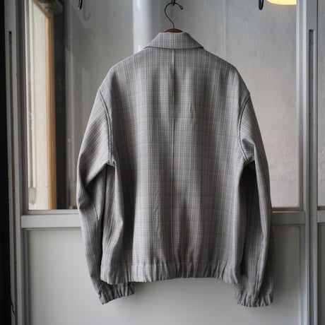 AURALEE  HARD TWIST WOOL DOUBLE FACE CHECK BLOUSON (Mens)
