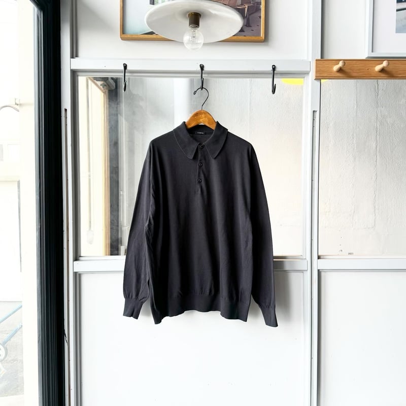 COMOLI コットン ニットポロ | Less Higashikawa COMOLI コットン ニットポロ | Less Higashikawa