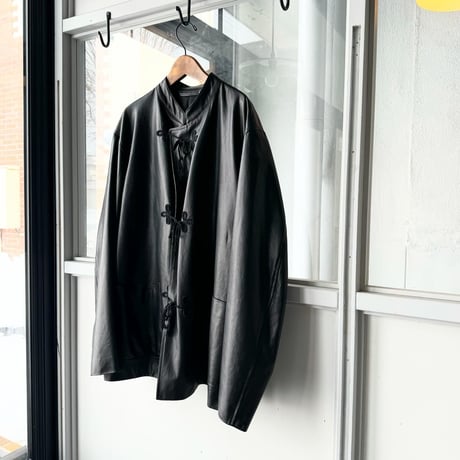COMOLI　レザー スタンドカラージャケット