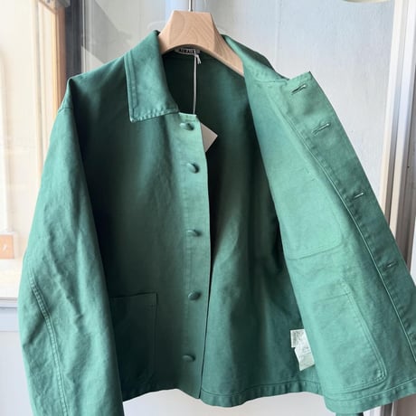 AURALEE　GARMENT-DYED ORGANIC COTTON HEAVY TWILL SHORT WORK JACKET