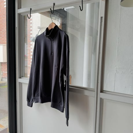 AURALEE　ELASTIC HIGH GAUGE SWEAT HALF ZIP P/O